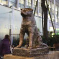 Garden decoration bronze animal brass metal akita dog statue